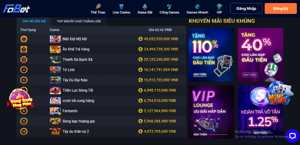 Cấp Độ Đồng VIP eg889